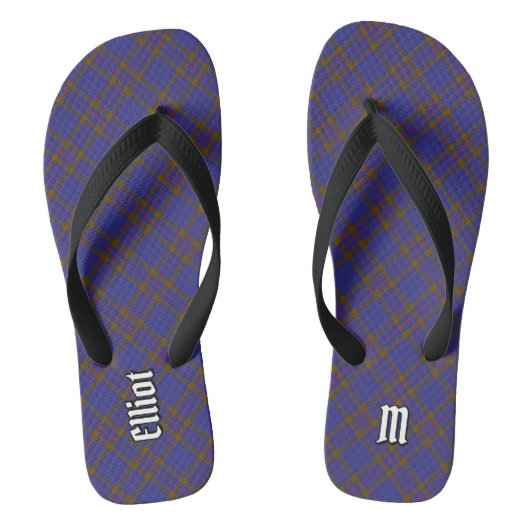Clan Elliot Modern Tartan Flip Flops Badesandalen (Fußbett)