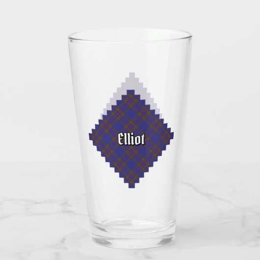 Clan Elliot Modern Tartan Glass Glas (Rückseite)