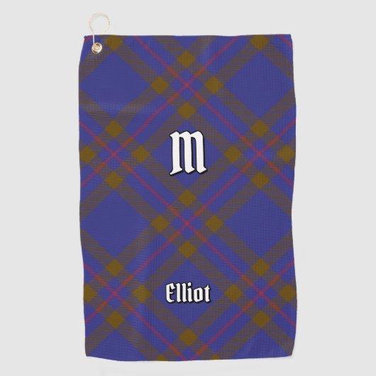 Clan Elliot Modern Tartan Golf Towel Golfhandtuch (Vorderseite)