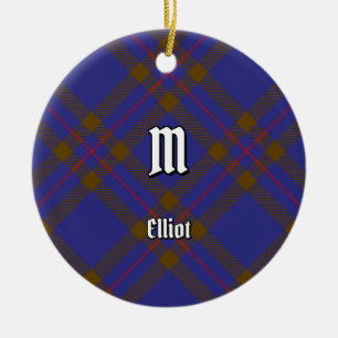 Clan Elliot Modern Tartan Keramik Ornament