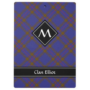 Clan Elliot Modern Tartan Klemmbrett
