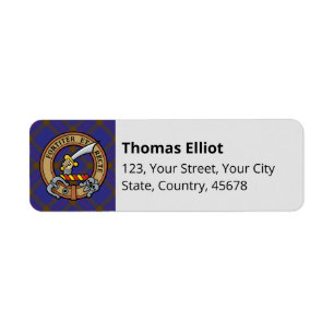 Clan Elliot Modern Tartan Label