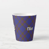 Clan Elliot Modern Tartan Latte Tasse (Vorderseite)