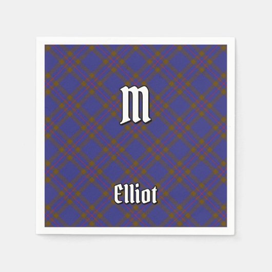 Clan Elliot Modern Tartan Napkins Serviette (Vorderseite)