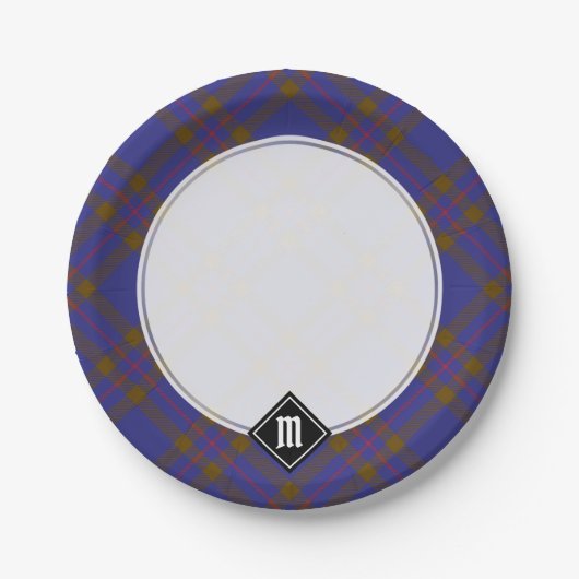 Clan Elliot Modern Tartan Paper Tellers Pappteller (Vorderseite)