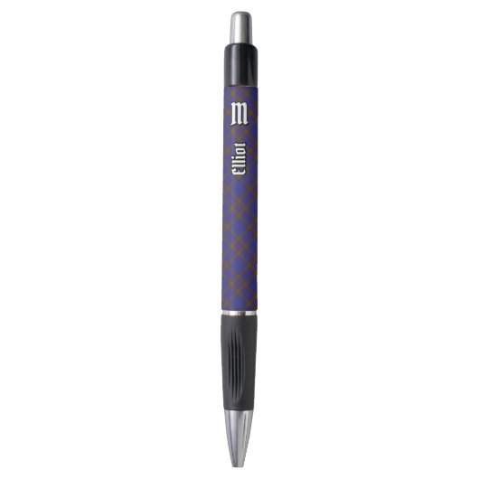 Clan Elliot Modern Tartan Pen Kugelschreiber (Vorderseite Vertikal)