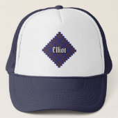 Clan Elliot Modern Tartan Trucker Hat Truckerkappe (Vorderseite)