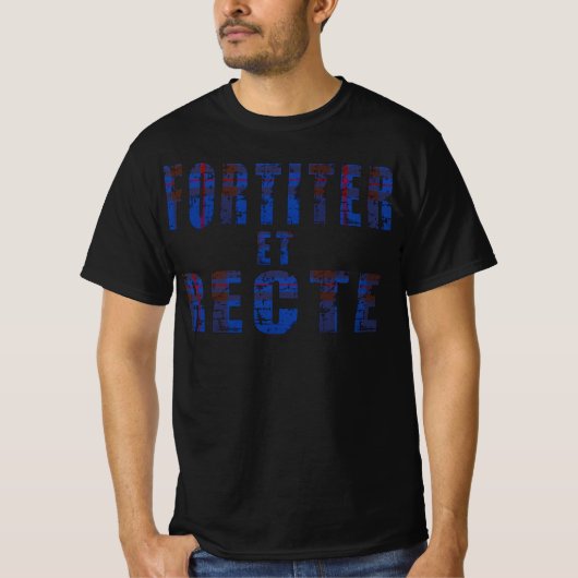 Clan Elliot Motto, Fortiter et Recte, Elliott T-Shirt (Vorderseite)