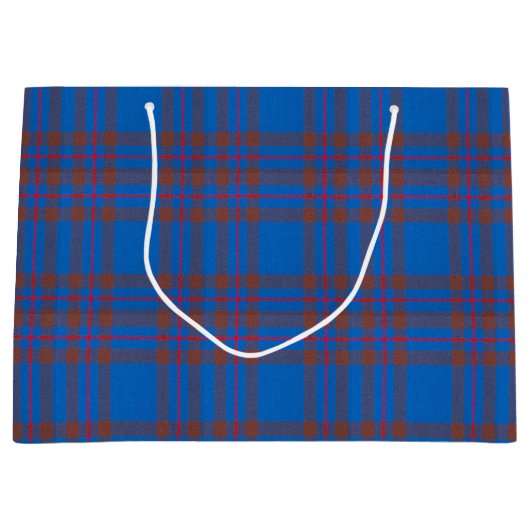 Clan Elliot Tartan Kariert Große Geschenktüte (Vorderseite)