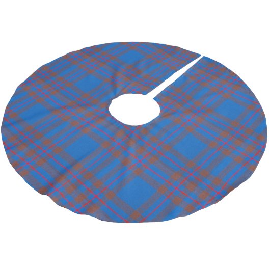 Clan Elliot Tartan Polyester Weihnachtsbaumdecke (Schrägansicht)