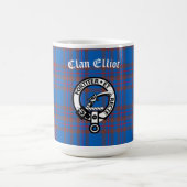 Clan Elliot Wappen Abzeichen & Tartan individuell Kaffeetasse (Mittel)