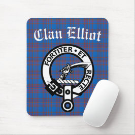 Clan Elliot Wappen Abzeichen & Tartan Mousepad