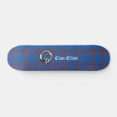 Clan Elliot Wappen Abzeichen & Tartan Skateboard (Horizontal)