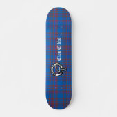 Clan Elliot Wappen Abzeichen & Tartan Skateboard (Vorne)