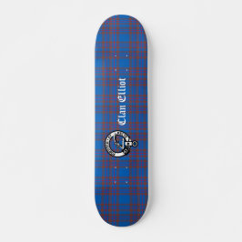 Clan Elliot Wappen Abzeichen & Tartan Skateboard