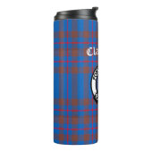 Clan Elliot Wappen Abzeichen & Tartan Thermosbecher (Nach links gedreht)