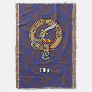 Clan Elliot-Wappen auf modernem Tartan Decke