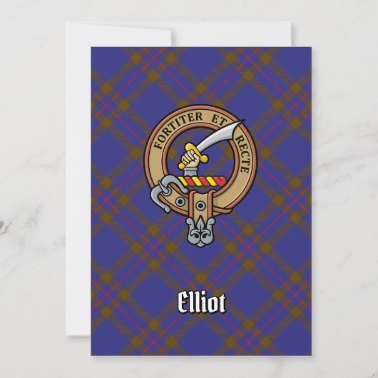 Clan Elliot Wappen Einladung (Rückseite)