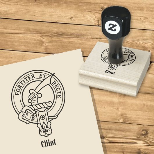 Clan Elliot Wappen Rubber Briefmarke Gummistempel