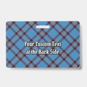 Clan Elliot Wappen über antikes Tartan Ausweis (Back)