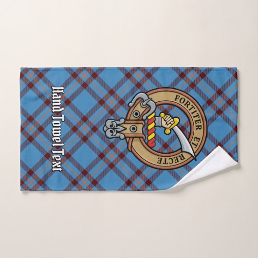 Clan Elliot Wappen über antikes Tartan Badhandtuch Set (Handtuch)