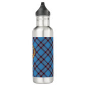 Clan Elliot Wappen über antikes Tartan Edelstahlflasche (Rechts)