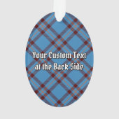 Clan Elliot Wappen über antikes Tartan Ornament (Rückseite)