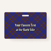 Clan Elliot Wappen über das moderne Tartan Ausweis (Rückseite)