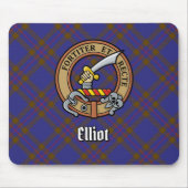 Clan Elliot Wappen über das moderne Tartan Mousepad (Vorne)