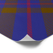 Clan Elliot Wappen über das moderne Tartan Poster (Ecke)