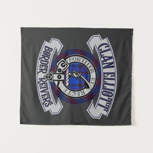 Clan Elliott Abzeichen, Border Reivers, Schottland Wandteppich (Vorderseite (Horizontal))