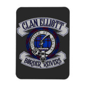 Clan Elliott Abzeichen, Border Reivers, Scotland T Magnet (Vertikal)