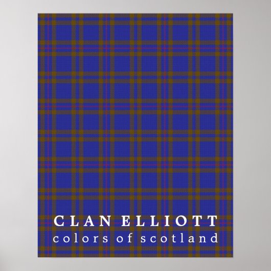 Clan Elliott Colors of Scotland Tartan Poster (Vorne)
