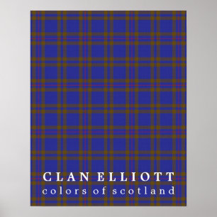 Clan-Elliott-Farben von SchottlandTartan Poster