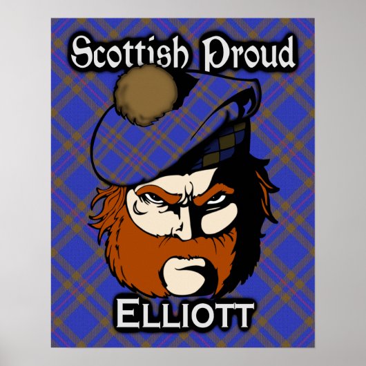 Clan Elliott Scottish Tartan Poster (Vorne)