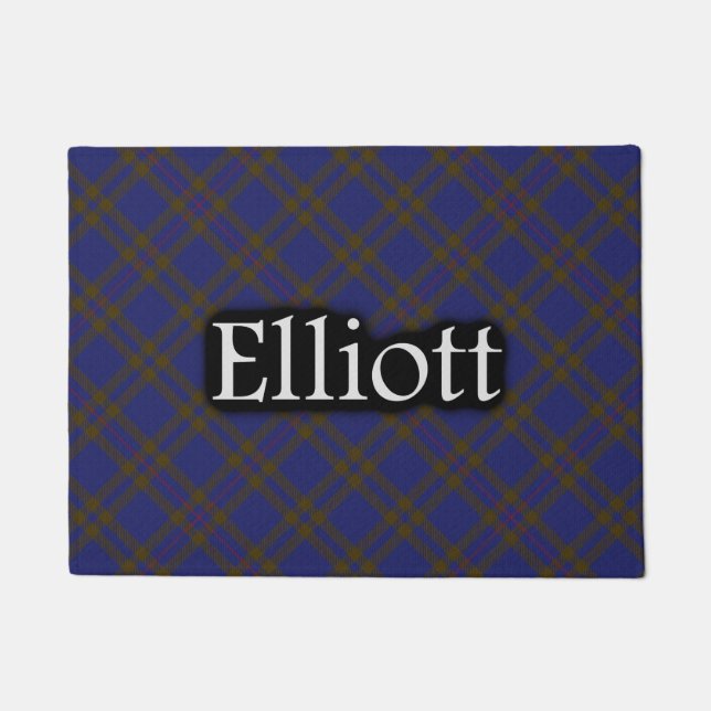 Clan Elliott Tartan Fußmatte (Vorderseite)