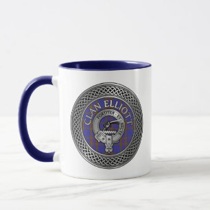 Clan ELLioTT Wappen & Tartan Knot Tasse
