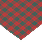 Clan Erskine Red und Dark Green Scottish Tartan Kurzer Tischläufer (Ecke)