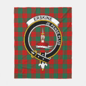 Clan Erskine Tartan Kariert Fleecedecke (Vorderseite)