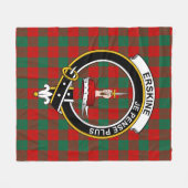 Clan Erskine Tartan Kariert Fleecedecke (Vorderseite (Horizontal))