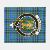Clan Falconer Tartan Kariert Fleecedecke (Vorderseite (Horizontal))