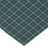 Clan Farquharson Bright Blue und Green Tartan Kurzer Tischläufer (Ecke)