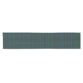 Clan Farquharson Bright Blue und Green Tartan Kurzer Tischläufer (Horizontal)