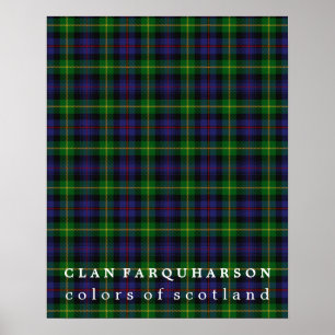 Clan Farquharson Farben von SchottlandTartan Poster