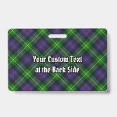 Clan Farquharson Tartan Abzeichen Ausweis (Rückseite)