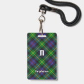 Clan Farquharson Tartan Abzeichen Ausweis (Vorderseite mit Lanyard)