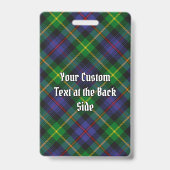 Clan Farquharson Tartan Abzeichen Ausweis (Rückseite)
