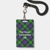 Clan Farquharson Tartan Abzeichen Ausweis (Rückseite mit Lanyard)