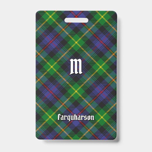 Clan Farquharson Tartan Abzeichen Ausweis (Vorderseite)
