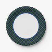 Clan Farquharson Tartan Border Pappteller (Vorderseite)